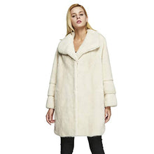 Load image into Gallery viewer, Fur Story Women's Mink Fur Coat Solid Color Fur Jacket for Winter with Turn-Down Collar 18116