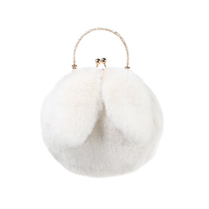 Faux Fur Wallet Fuzzy Bunny Women's Crossbody Bag Women's Plush Clutch  19820