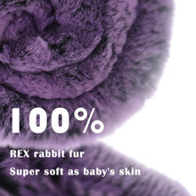 Load image into Gallery viewer, Women&#39;s Rex Rabbit Fur Scarf Ladies Winter Warm Knitted Flowers Crochet Fashion Scarf Scarves for Women Men
