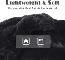 Load image into Gallery viewer, Fur Hooded Scarf Hat Scarves Hood Scarf Beanie For Women Head Neck Warmer Winter With Rabbit Fur