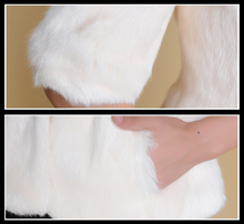 Load image into Gallery viewer, Natural Rabbit Fur Coat  Women&#39;  Fashion Grace Overcoat Jacket