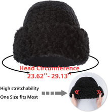 Load image into Gallery viewer, Winter Hats Knit Cap Faux Fur Hat Fluffy Bucket Hat Snow Cap for Women 21623