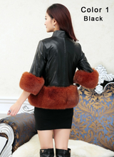 Load image into Gallery viewer, Winter Warm New Big Fox Fur Coat Top Grade Genuine Leather Jacket
