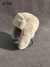 Load image into Gallery viewer, Women&#39;s Fur Trapper Hat with Sheepskin Earflap Warm in winter 22616