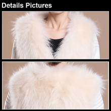 Load image into Gallery viewer, Natural Raccoon Fur Coat Female with Genuine Leather Elastic Sleeve Coats