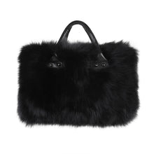 Load image into Gallery viewer, Women&#39;s Winter Fur Bag Silver Fox Handbag Leather Ladies Shoulder Bag