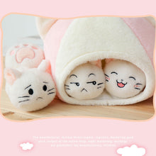 Load image into Gallery viewer, Cute pink plush doll cat pillow nap cushion plush toy 22B11