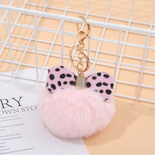 Load image into Gallery viewer, Pom Pom Keychain Artificial Fur Ball Keychain Fluffy Accessories Car Bag Charm 22C16
