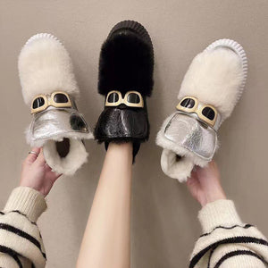 Women's Warm Fur Snow Winter Cute Comfortable Ankle Platform Boots 22S27