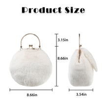 Load image into Gallery viewer, Faux Fur Wallet Fuzzy Bunny Women&#39;s Crossbody Bag Women&#39;s Plush Clutch  19820