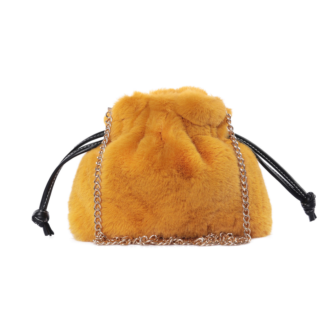 Tote Bag Faux Fur Wallet Ladies Plush Tote Bag 21843