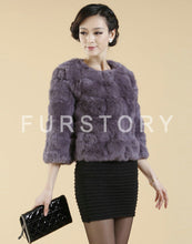 Load image into Gallery viewer, Real Rabbit Fur Coat Short Overcoat Jacket Womens&#39; Top Winter Dress Good Quality Fur Coat Female Fur Story FS13016