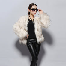Load image into Gallery viewer, Fur Coat Cheap Knitted Raccoondog Fur Coat Jacket Overcoat Vest Waistcoat Fur Coat Jacket Women FS010402