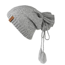 Load image into Gallery viewer, Pilipala Women&#39;s Slouchy Beanie Hat with Fur Pompom Warm Winter Hat