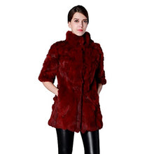 Load image into Gallery viewer, fur story Women&#39;s Long Real Rabbit Fur Coat with Plus Size Coat