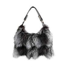 Load image into Gallery viewer, Fur Story Women&#39;s Winter Fox Shoulder Handbags Hand Bag for Women Leather Top Handle Ladies Zipper Soft Stylish Fashion Bag