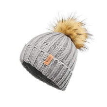 Load image into Gallery viewer, Pilipala Women Knit Beanie Hat with Fur Pompom Winter hat for Women Ski Cap
