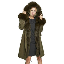 Load image into Gallery viewer, fur story Women&#39;s Parka Jacket with Real Fur Thick Winter Fur Coat Detachable Fur Lining 18113