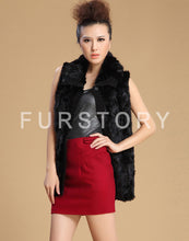 Load image into Gallery viewer, Natural Fur Vest Knitted Wool Blends Waistcoat Mandarin Collar Jacket