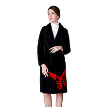 Load image into Gallery viewer, fur story Women&#39;s Long Fur Coat with Real Lamb Fur Thick Warm Coat Full Sleeve Turn Down Collar