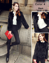 Load image into Gallery viewer, Women's Natural Fox Fur Coat Fashion Natural Color Full Sleeve