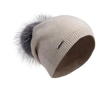 Load image into Gallery viewer, Pilipala Women&#39;s Slouchy Beanie Hat with Fur Pompom Warm Winter Hat