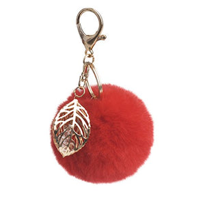 Fur Story FS17811 Fur Pom Pom KeyChain Bag Car Purse Charm Fluffy Fur Keychain Ball