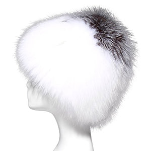 Fur Story 15662 Women's Real Puff Fox Fur Beanie Hat Skull Cap