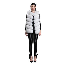 Load image into Gallery viewer, Fur Story Women&#39;s Fur Vest with Real Fox Fur Thick Warm Vest Sleeveless O Neck