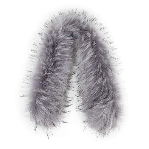 Faux Fur Trim for Hood Replacement Detachable Fur Hood Trim of Winter Coat Unisex