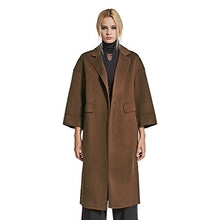 Load image into Gallery viewer, fur story Women&#39;s Long Double Faced Cashmere Coat Handmade Fashion Ladies Coat 3/4 Sleeve