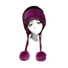 Load image into Gallery viewer, Fur Story 15664 Women&#39;s Knitted Real Mink Fur Beanie Hat Fox Fur Pom Pom Cap