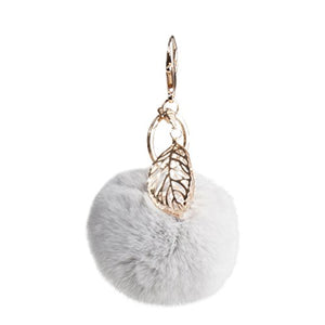 Fur Story FS17811 Fur Pom Pom KeyChain Bag Car Purse Charm Fluffy Fur Keychain Ball