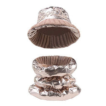 Load image into Gallery viewer, Pilipala Women&#39;s Winter Bucket Hat Shiny Metallic Reversible Warm Fishing Boonie Fashion Wide Brim Cap Unisex