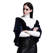 Load image into Gallery viewer, Fur Story Women&#39;s Fur Wrap with Rabbit Fur Shawl Cape for Winter