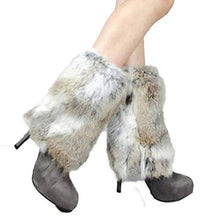 Load image into Gallery viewer, Fur Story Fur Leg Warmers Real Fur Rabbit Winter Leggings Boot Toppers For Women