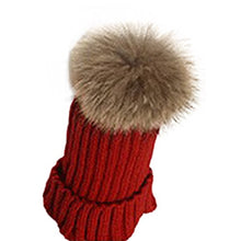 Load image into Gallery viewer, Fur Story Unisex Beanie Outdoor Cap Real Raccoon Fur Pom Pom Hats