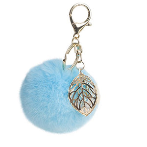 Fur Story FS17811 Fur Pom Pom KeyChain Bag Car Purse Charm Fluffy Fur Keychain Ball