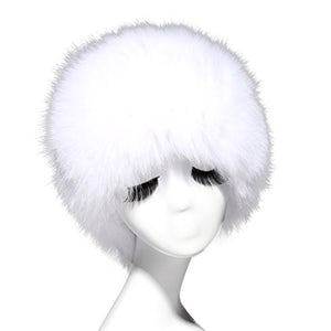Fur Story 15662 Women's Real Puff Fox Fur Beanie Hat Skull Cap