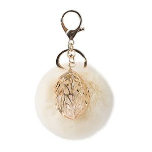 Fur Story FS17811 Fur Pom Pom KeyChain Bag Car Purse Charm Fluffy Fur Keychain Ball