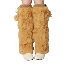 Load image into Gallery viewer, Fur Story Fur Leg Warmers Real Fur Rabbit Winter Leggings Boot Toppers For Women