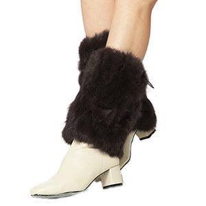 Fur Story Fur Leg Warmers Real Fur Rabbit Winter Leggings Boot Toppers For Women