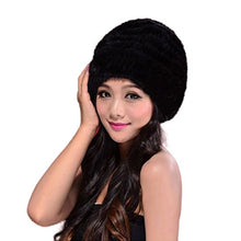 Load image into Gallery viewer, Fur Story 14629 Women&#39;s Knitted Real Mink Fur Skullies Beanie Hat