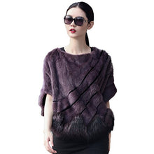 Load image into Gallery viewer, Fur Story 161111 Women&#39;s Real Mink Fur Pullover Coat with Silver Fox Fur Hem