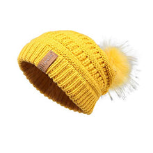 Load image into Gallery viewer, Pilipala Womens Winter Knit Beanie Hat Slouchy Warm Pom Pom Hat Faux Fur Caps for Women Ladies Girls