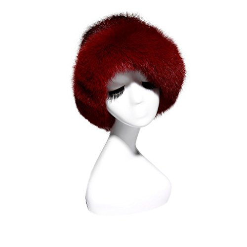 Fur Story 15671 Women's Knitted Real Mink Fur Bucket Hat with Fox Fur Brim