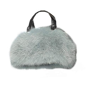 Fur Story Women's Winter Fur Fox Handbag Leather Ladies Shoulder Bag