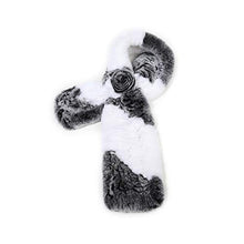 Load image into Gallery viewer, Fur Story FS19503 Women&#39;s Rex Rabbit Fur Scarf Ladies Flowers Crochet Winter Warm Knitted Fashion Scarf Scarves for Women