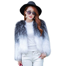 Load image into Gallery viewer, Fur Story Women&#39;s Knitted Fur Coat with Real Raccoon Fur Thick Warm Coat O Neck