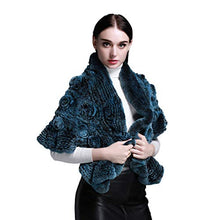 Load image into Gallery viewer, Fur Story Women&#39;s Fur Wrap with Rabbit Fur Shawl Cape for Winter